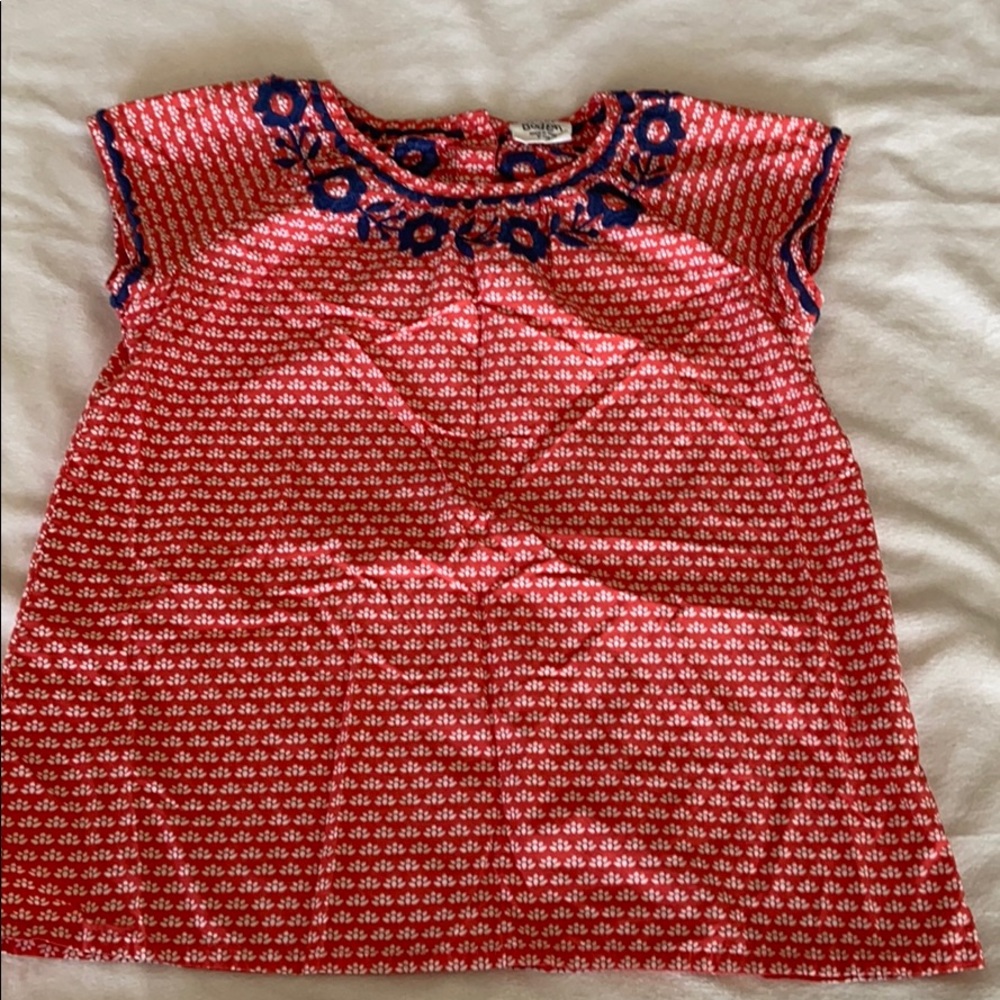 •Mini Boden• Cotton Embroidered Blouse